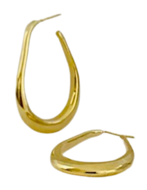 Oval Hoop Earrings | Special Occasion Earrings - Dhalfashionistt