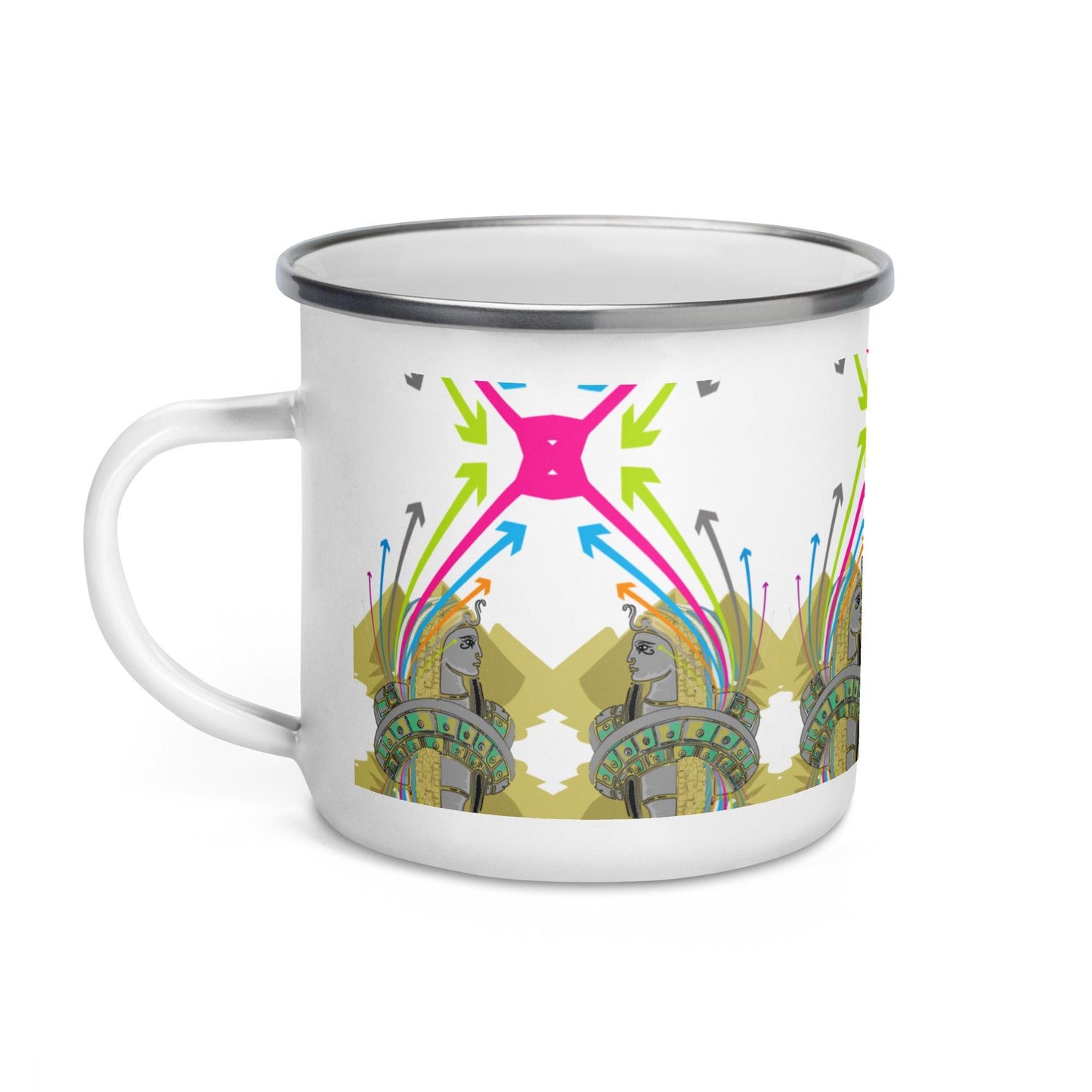 Radiant Colors Pyramid Egypt Camp Mug | Home & Office Accessory | Camping Adventures - Dhalfashionistt