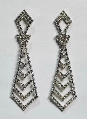 Rhinestone Crystal Long Tassel Drop Earrings | Gift Ideas For Her - Dhalfashionistt