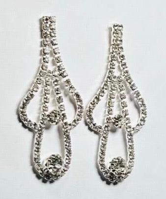 Rhinestone Crystal Long Tassel Earrings | Unique Statement Jewelry - Dhalfashionistt