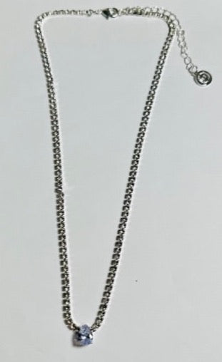 Silver Crystal Tear Drop Cup Chain Necklace | Contemporary Fashion Trends - Dhalfashionistt