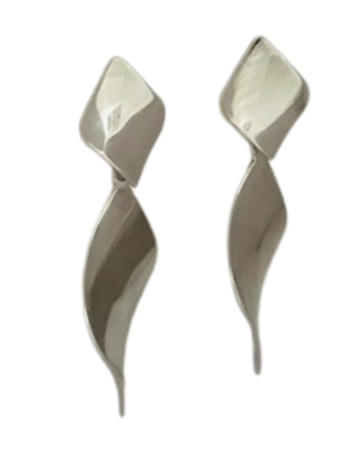 Silver Drop Earrings | Fashion earrings - Dhalfashionistt