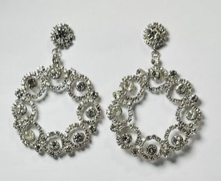 Silver Filigree Disc Drop Earrings | Trendy Fashion Jewelry Styles - Dhalfashionistt