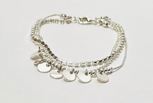 Silver Fine Crystal Pack Bracelet | Formal Wear Jewelry - Dhalfashionistt