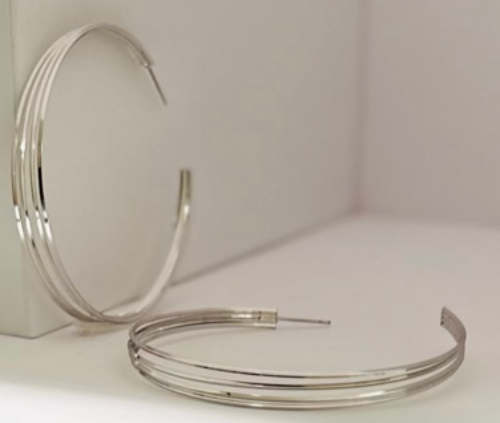 Silver Loops Hoop Earring | Chic & Stylish Earrings. - Dhalfashionistt