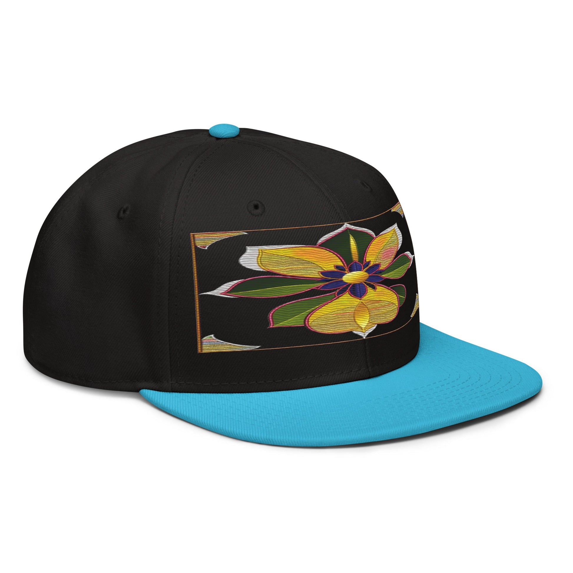 Stay on Trend with the Realistic Flower Altarpiece Snapback Hat: A Floral Delight - Dhalfashionistt