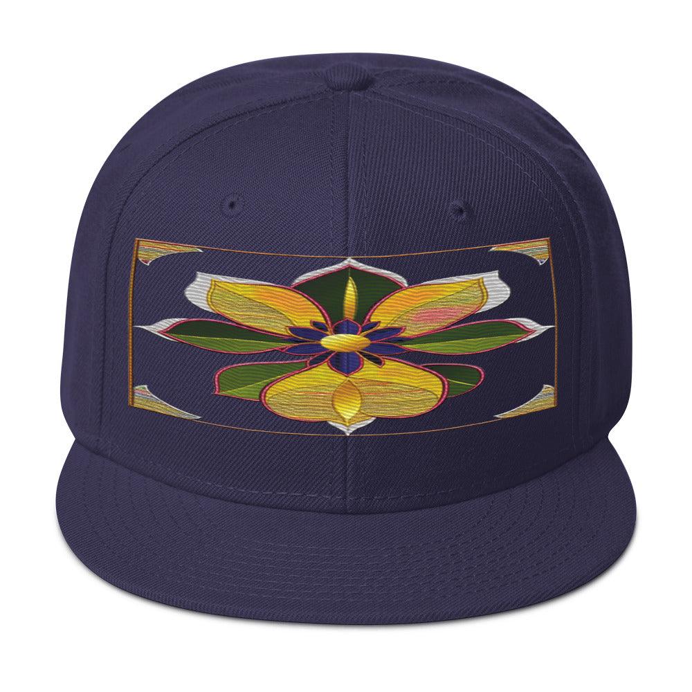 Stay on Trend with the Realistic Flower Altarpiece Snapback Hat: A Floral Delight - Dhalfashionistt