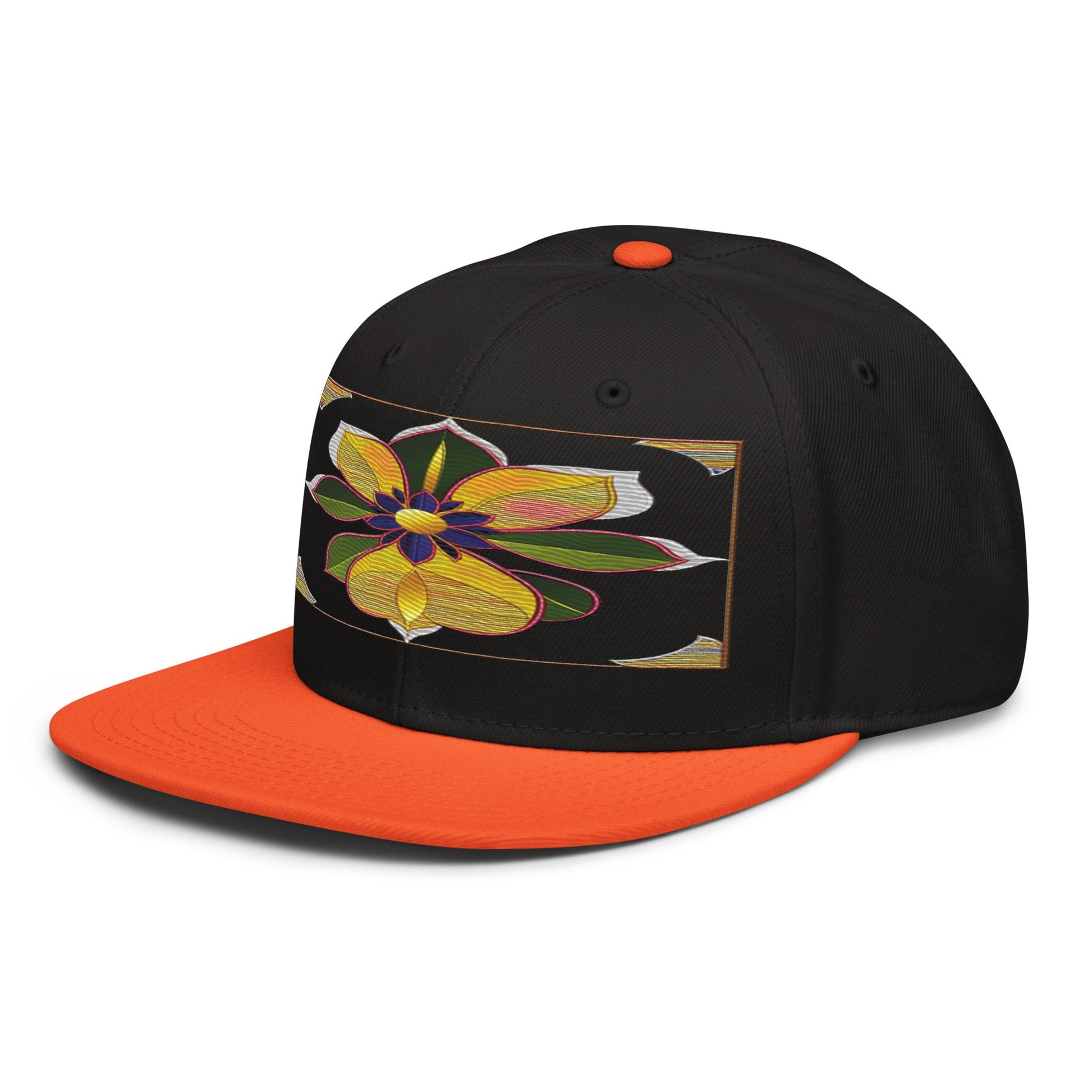 Stay on Trend with the Realistic Flower Altarpiece Snapback Hat: A Floral Delight - Dhalfashionistt