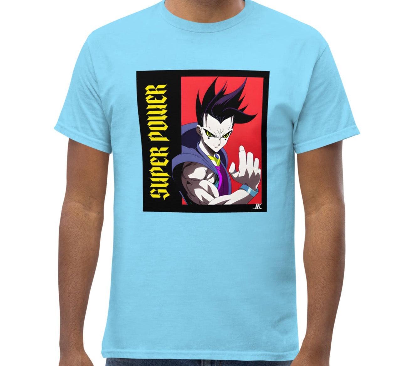 Dhalfashionistt Super Power Graphic Tee - Motivational Quotes Oversize Shirt Anime Manga Art Lovers Comfort Colors Gift for Him Graphic Tee Japan Anime Japanese Art Man Power Manga Lovers Men's Classic Tee Motivational Quotes My Hero Academia Streetwear Fashion Super Power Free Text