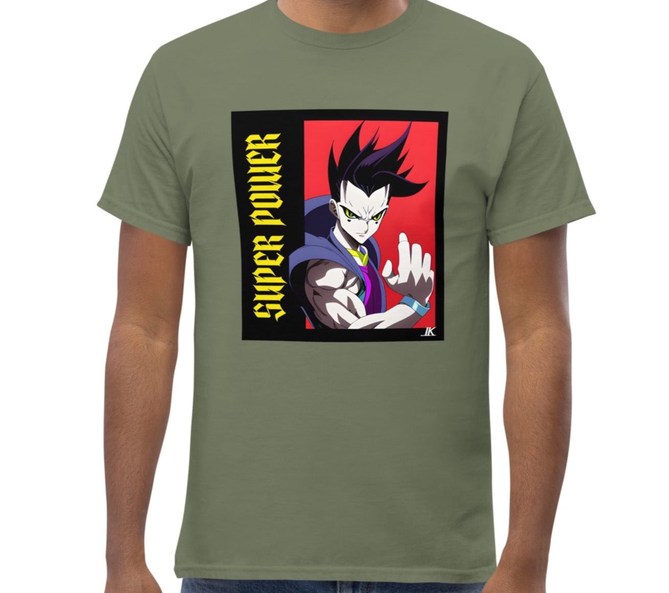 Dhalfashionistt Super Power Graphic Tee - Motivational Quotes Oversize Shirt Anime Manga Art Lovers Comfort Colors Gift for Him Graphic Tee Japan Anime Japanese Art Man Power Manga Lovers Men's Classic Tee Motivational Quotes My Hero Academia Streetwear Fashion Super Power Free Text