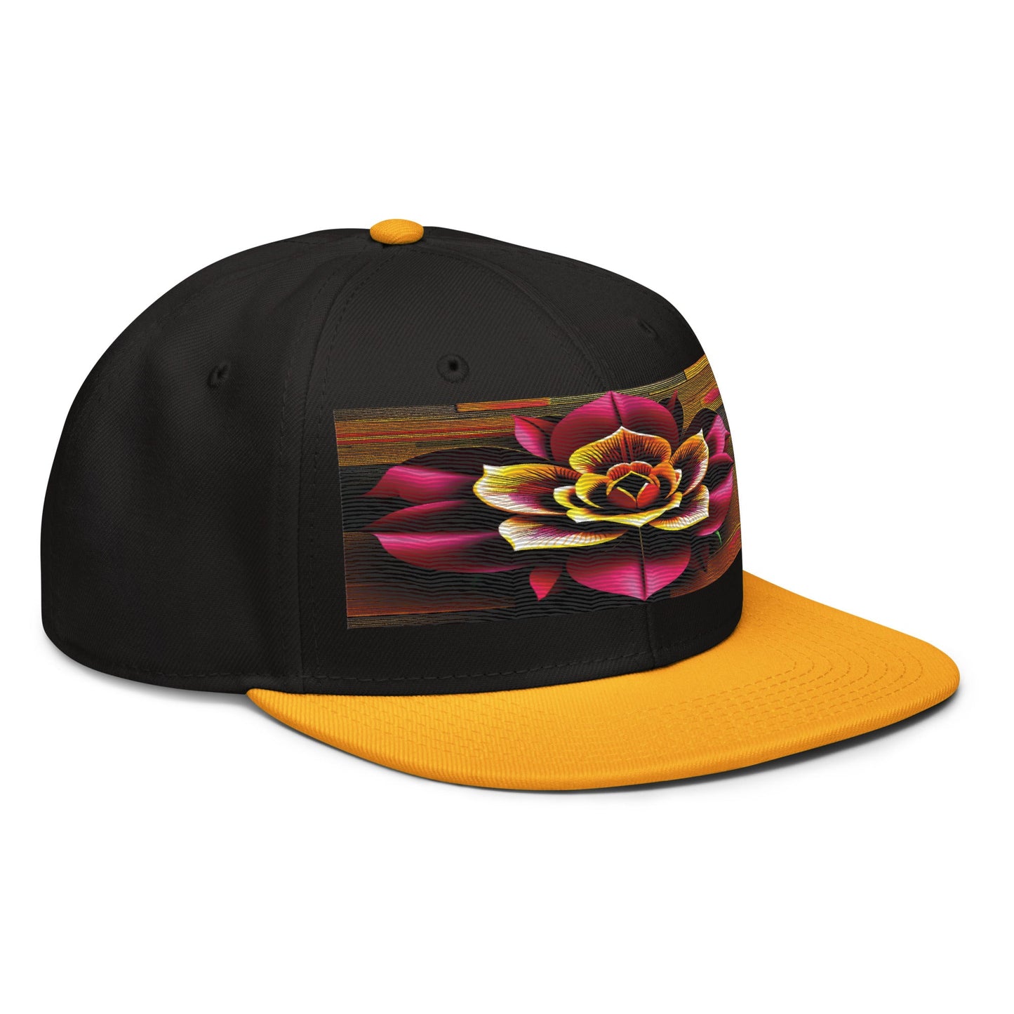 The Perfect Accessory: Realistic Flower Altarpiece Snapback Hat with High-Quality Floral Design - Dhalfashionistt