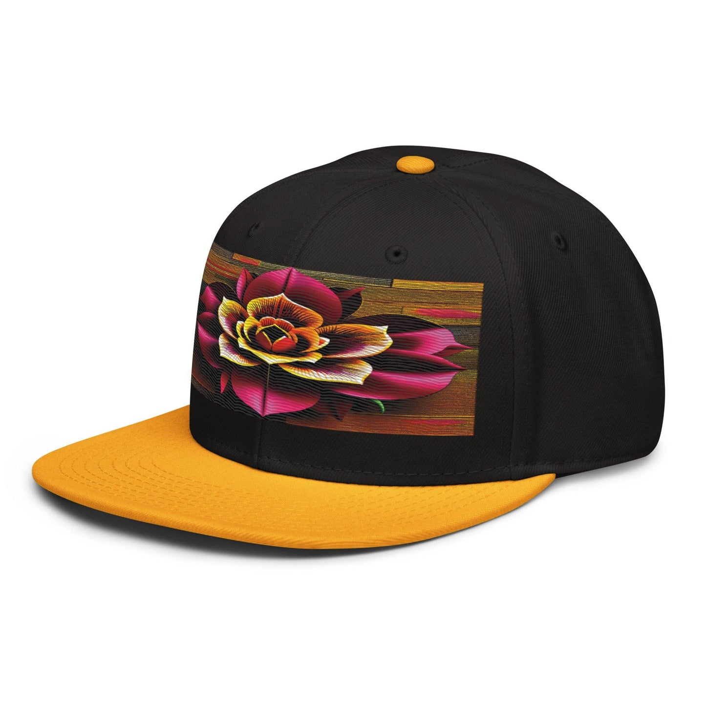 The Perfect Accessory: Realistic Flower Altarpiece Snapback Hat with High-Quality Floral Design - Dhalfashionistt