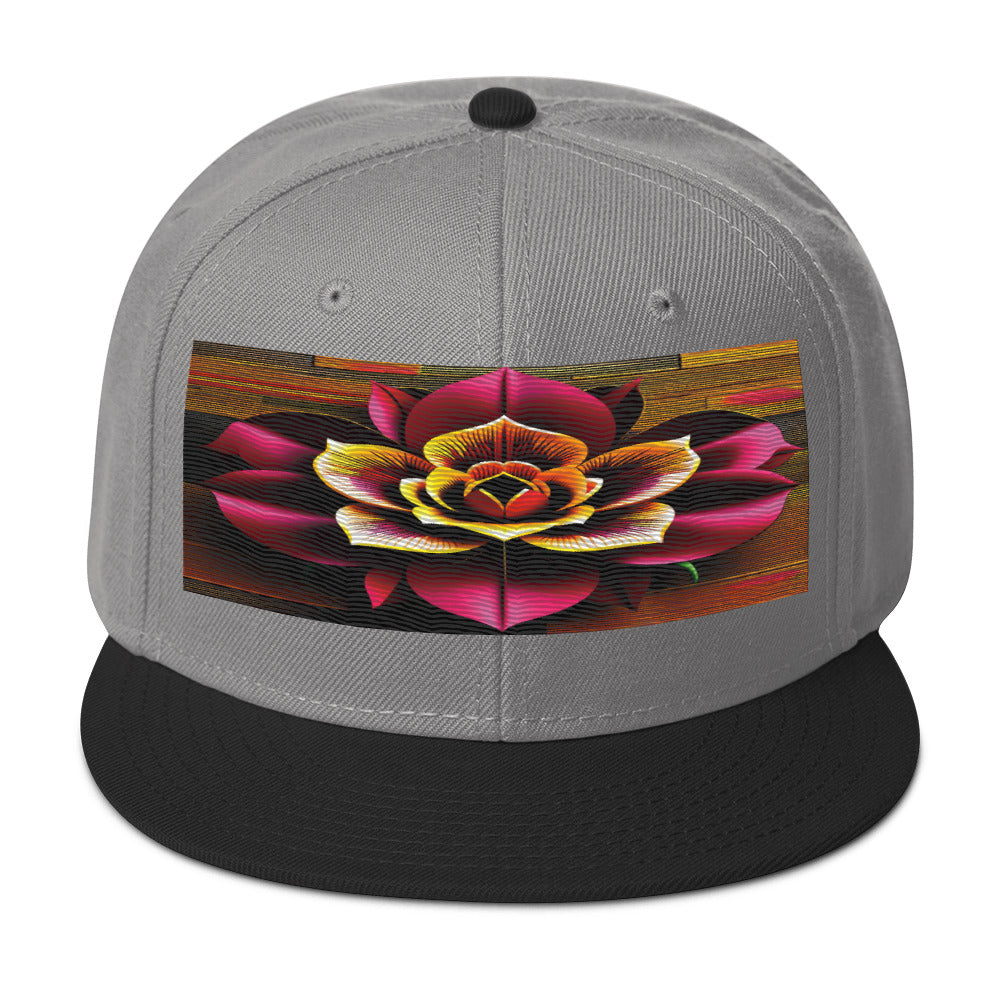 The Perfect Accessory: Realistic Flower Altarpiece Snapback Hat with High-Quality Floral Design - Dhalfashionistt