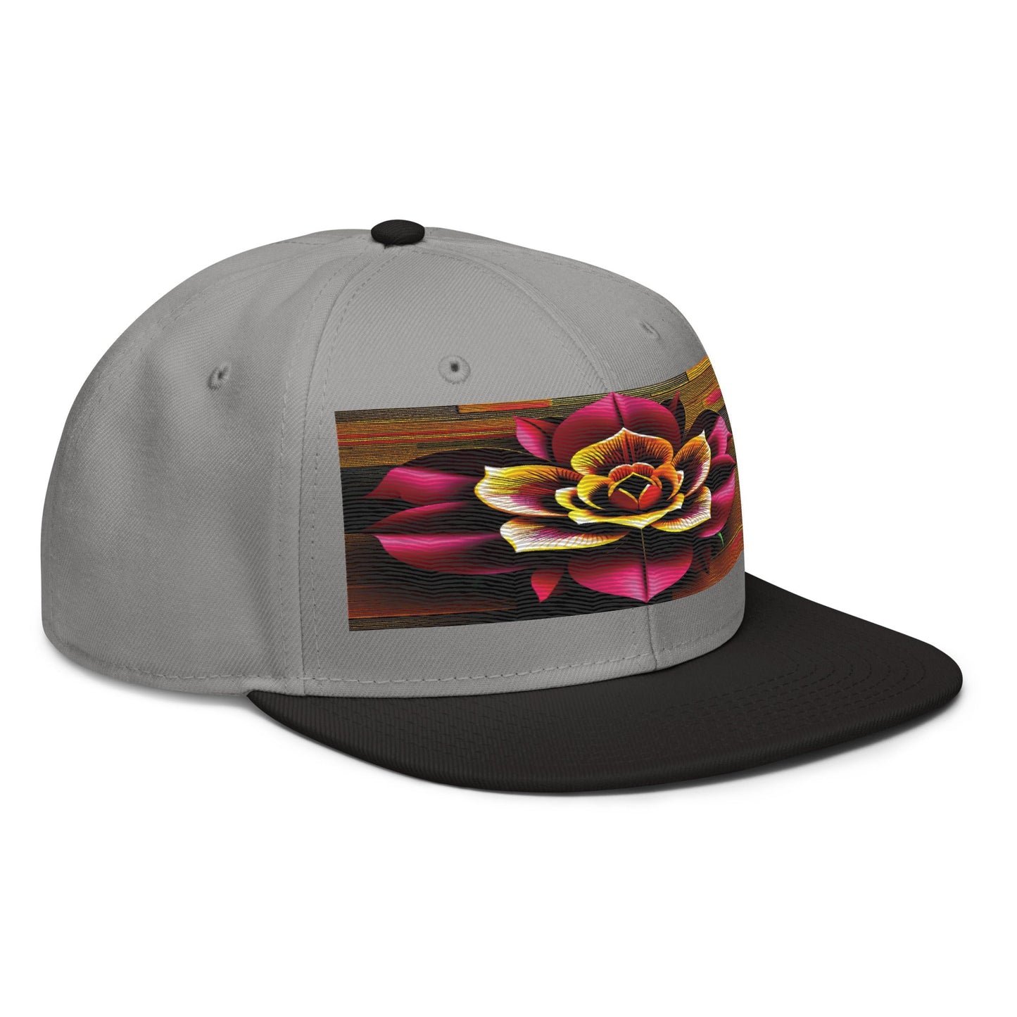 The Perfect Accessory: Realistic Flower Altarpiece Snapback Hat with High-Quality Floral Design - Dhalfashionistt