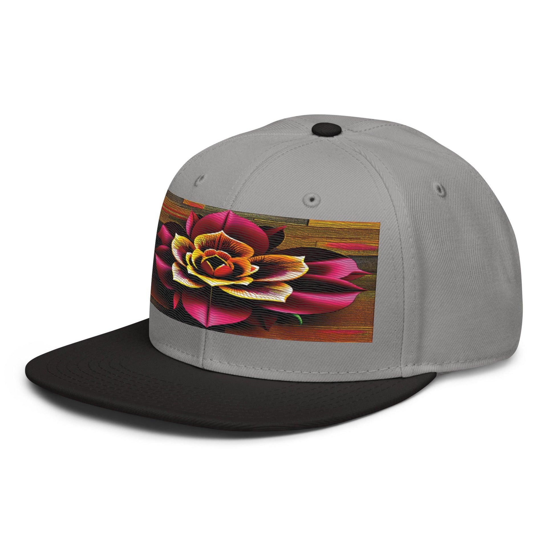 The Perfect Accessory: Realistic Flower Altarpiece Snapback Hat with High-Quality Floral Design - Dhalfashionistt