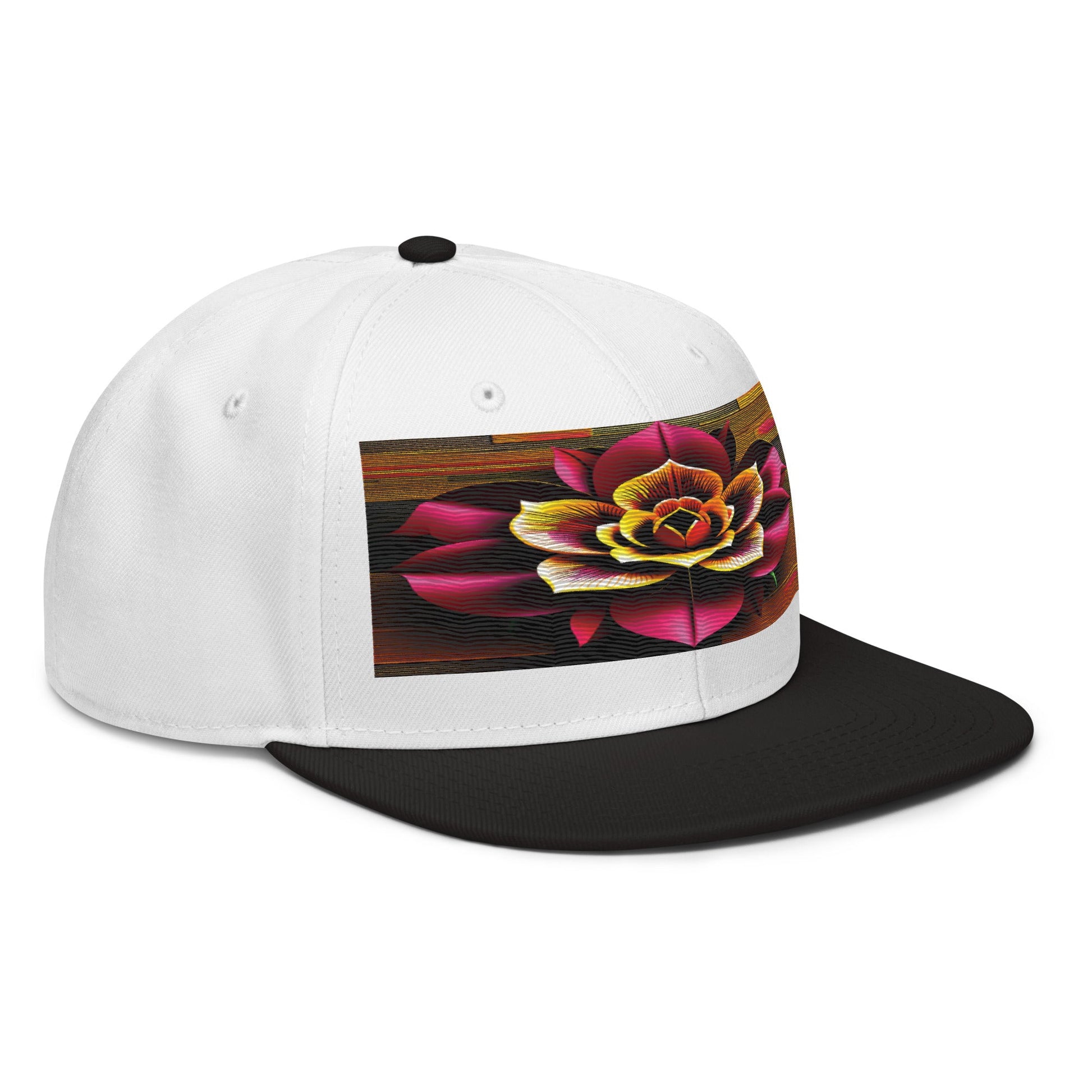 The Perfect Accessory: Realistic Flower Altarpiece Snapback Hat with High-Quality Floral Design - Dhalfashionistt