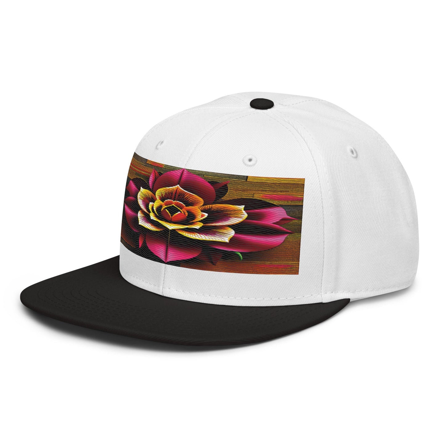 The Perfect Accessory: Realistic Flower Altarpiece Snapback Hat with High-Quality Floral Design - Dhalfashionistt