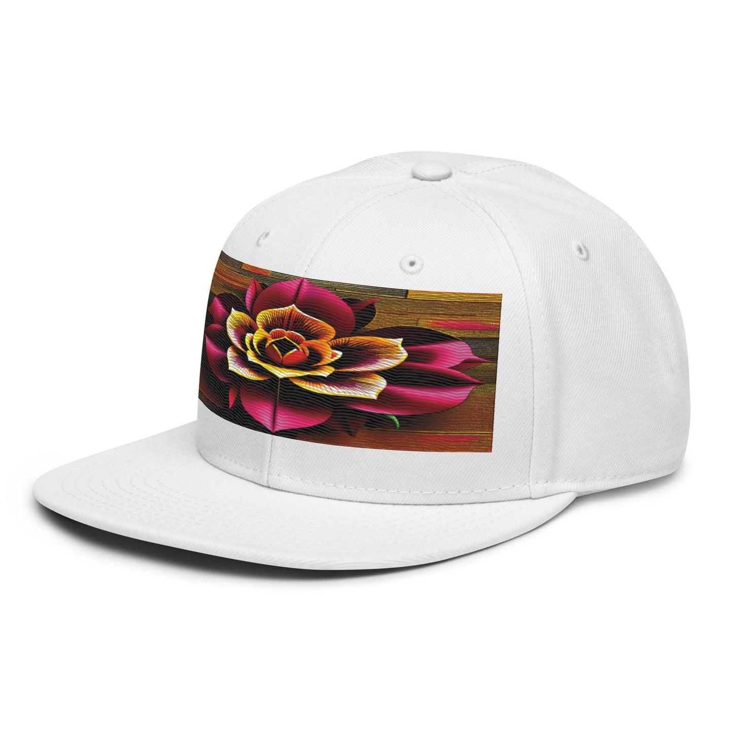 The Perfect Accessory: Realistic Flower Altarpiece Snapback Hat with High-Quality Floral Design - Dhalfashionistt