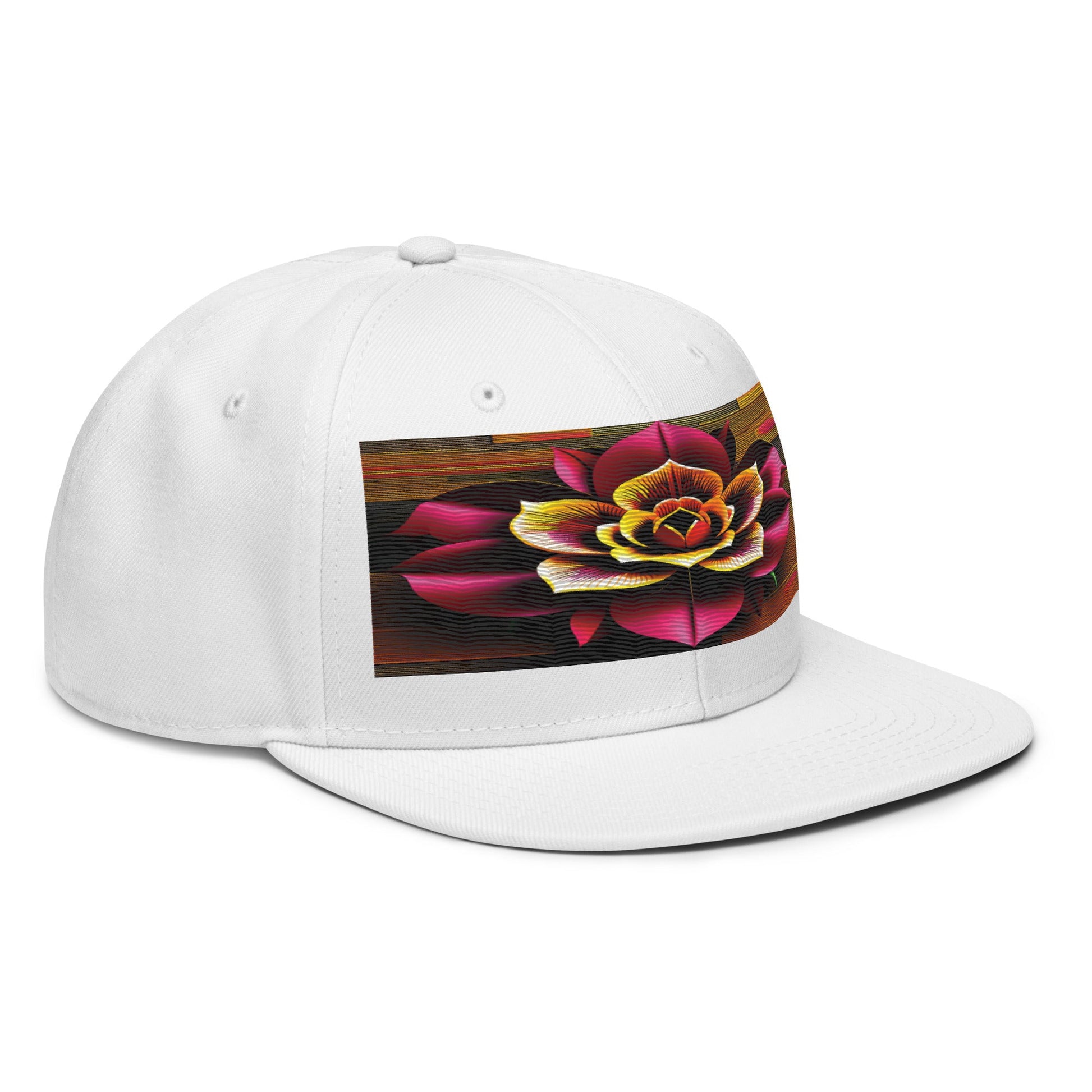 The Perfect Accessory: Realistic Flower Altarpiece Snapback Hat with High-Quality Floral Design - Dhalfashionistt