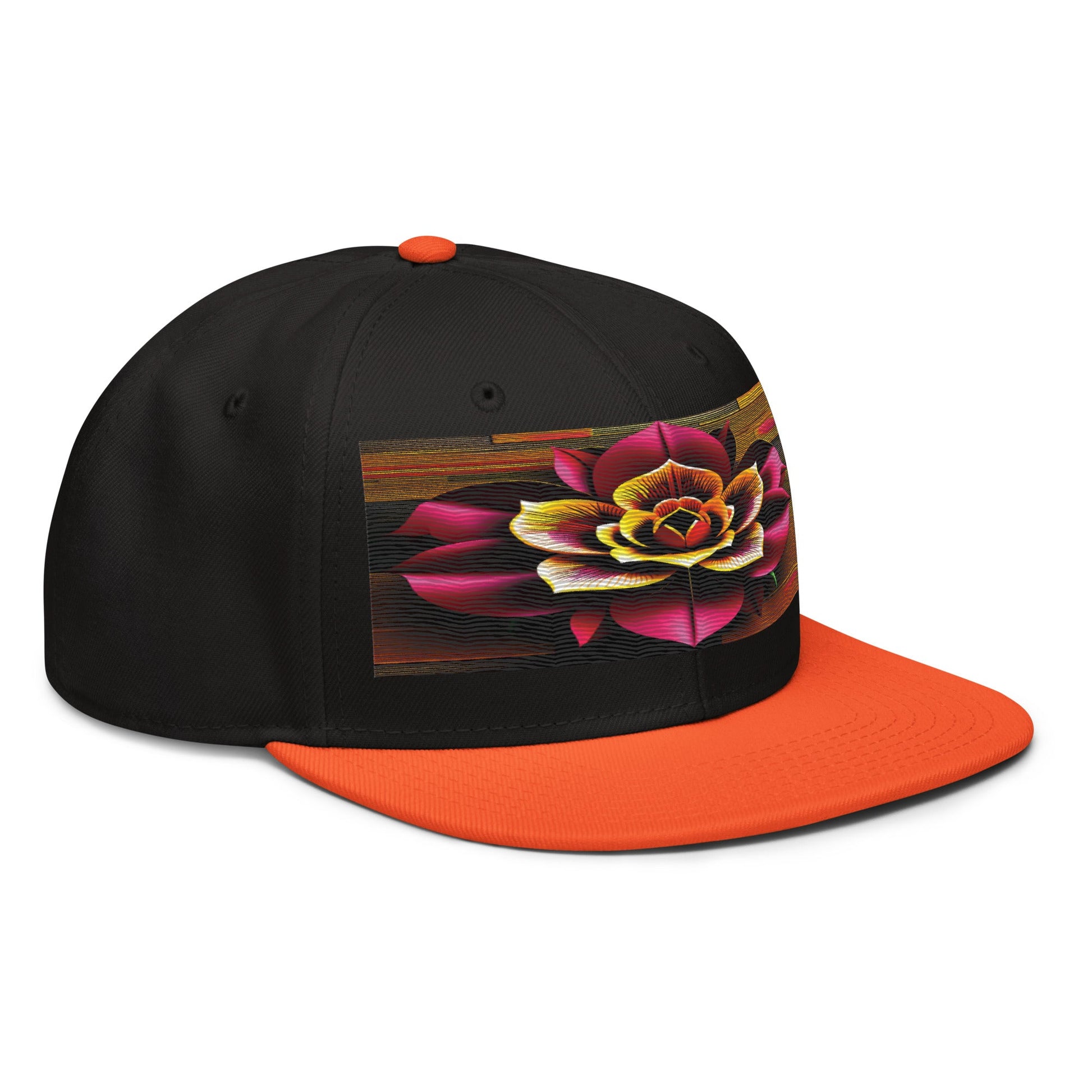 The Perfect Accessory: Realistic Flower Altarpiece Snapback Hat with High-Quality Floral Design - Dhalfashionistt