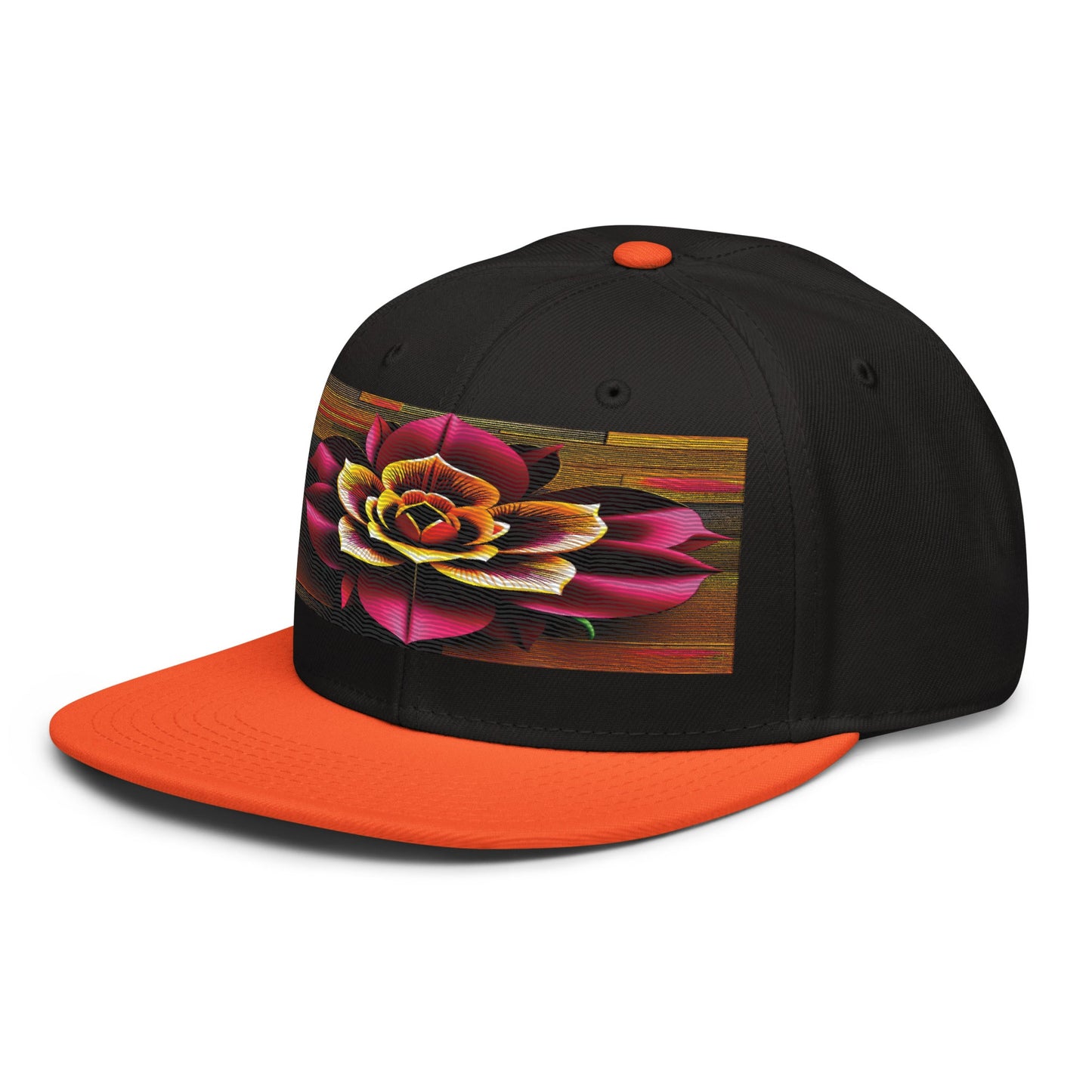 The Perfect Accessory: Realistic Flower Altarpiece Snapback Hat with High-Quality Floral Design - Dhalfashionistt