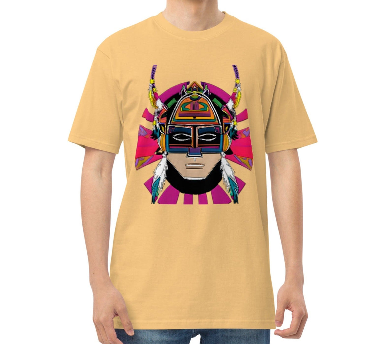 Trendy Indian Head Oversized Shirt for Men | Native American Art 