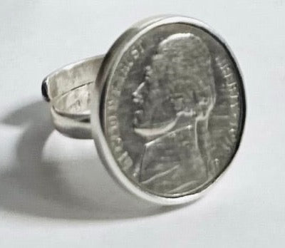 Unique American Vintage 1971 D Washington Coin- 950 Silver Adjustable Ring | Exclusive Fashion Jewelry Items - Dhalfashionistt