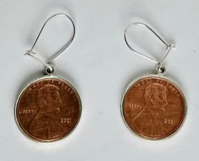 Unique American Vintage 2021 Coin- 950 Silver Earring | Unique & Chic Fashion Accessories - Dhalfashionistt