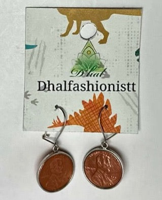 Unique American Vintage 2021 Coin- 950 Silver Earring | Unique & Chic Fashion Accessories - Dhalfashionistt