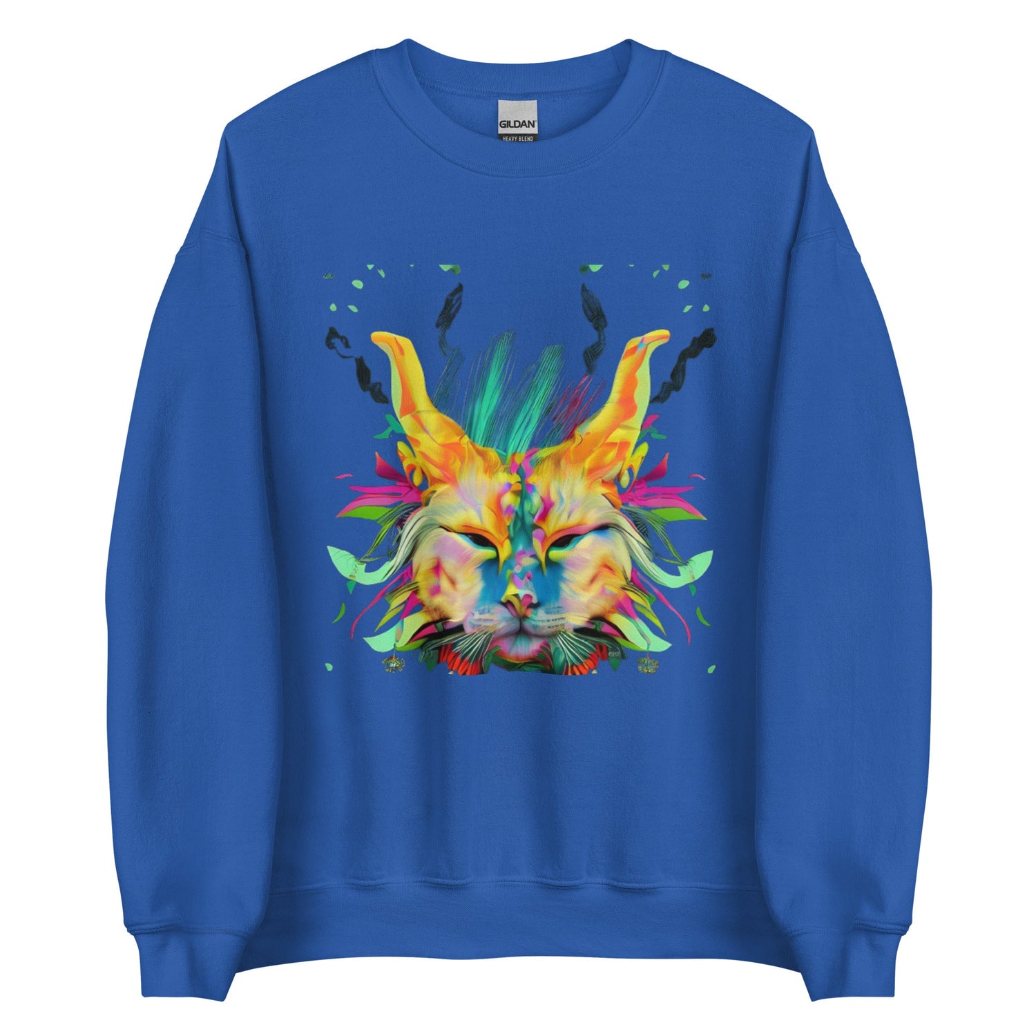 Unisex Nature-Infused Artistic Cat Colors | Oversized Sweatshirt Mastery - Dhalfashionistt