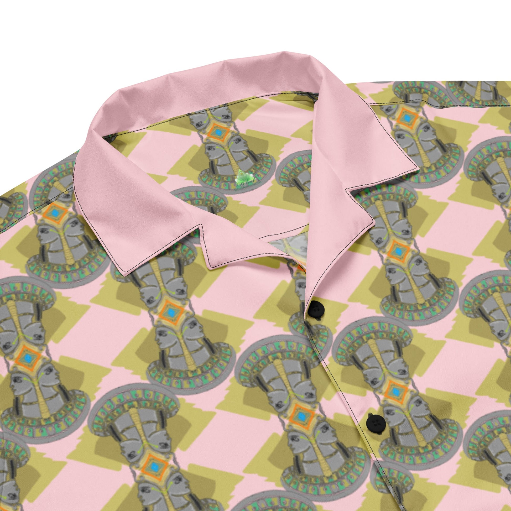 Vibrant Egyptian Pyramid Unisex Button Shirt | Unique Gift | Outdoor Adventure - Dhalfashionistt