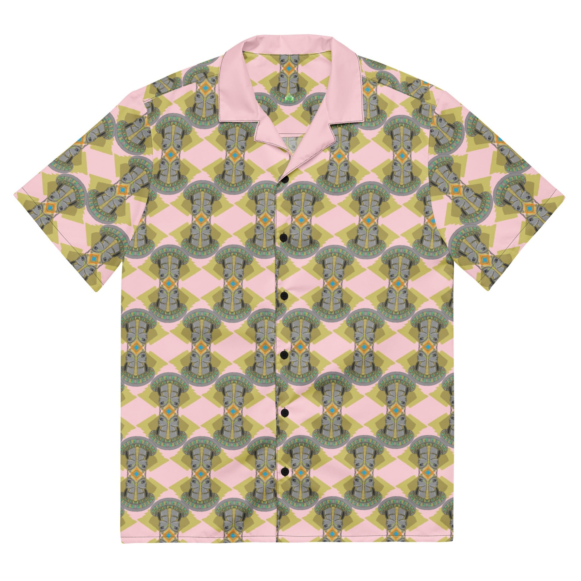 Vibrant Egyptian Pyramid Unisex Button Shirt | Unique Gift | Outdoor Adventure - Dhalfashionistt