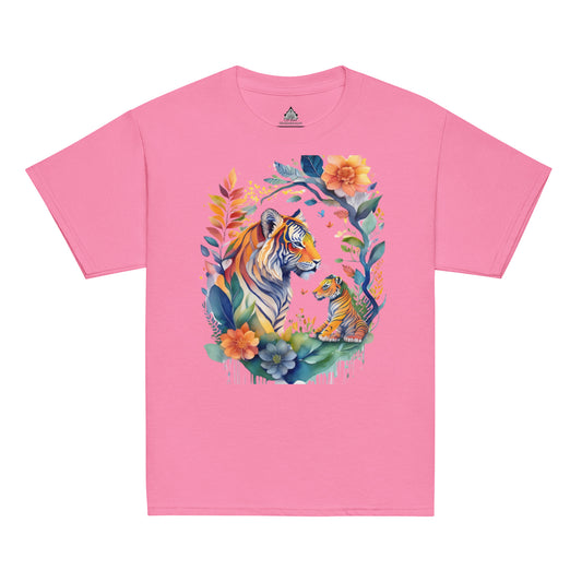 Flower Tiger Youth Classic Tee - Comfort Colors at Dhalfashionistt