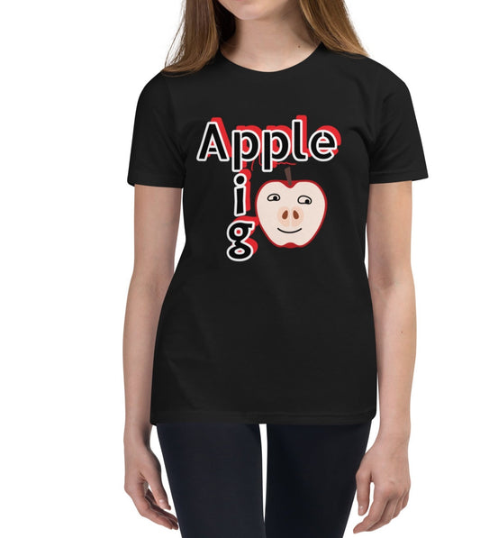 Apple Pig T-Shirt - Soft and Lightweight Tee for Kids at Dhalfashionistt